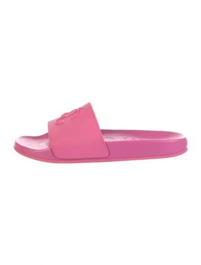 Pre-owned Jimmy Choo Rubber Slides In Pink