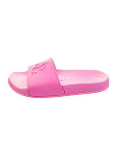 Pre-owned Jimmy Choo Rubber Slides In Pink