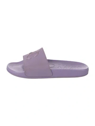 Pre-owned Jimmy Choo Rubber Slides In Purple