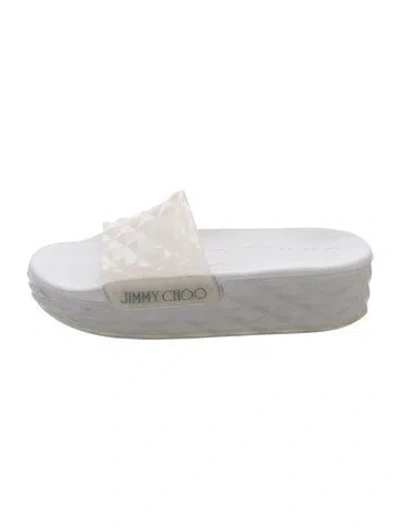 Pre-owned Jimmy Choo Rubber Slides In White