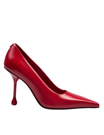 JIMMY CHOO RUBY RED LEATHER DÉCOLLETÉ