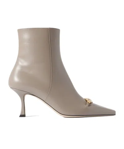 Jimmy Choo Ryker 70 Embellished Leather Ankle Boots In Brown