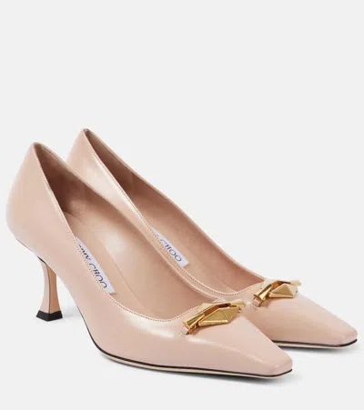 Jimmy Choo Ryker 70 Embellished Leather Pumps In Pink