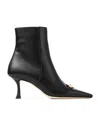 Jimmy Choo High Heel Leather Boots In Black
