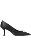 Jimmy Choo Ryker 90 Embellished Satin Pumps In ブラック
