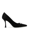 Jimmy Choo Ryker 90 Embellished Satin Pumps In Black