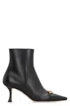 Jimmy Choo High Heel Leather Boots In Black