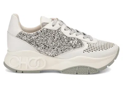 Pre-owned Jimmy Choo Rylie Sneaker Crystal (women's) Sneakers In White/silver