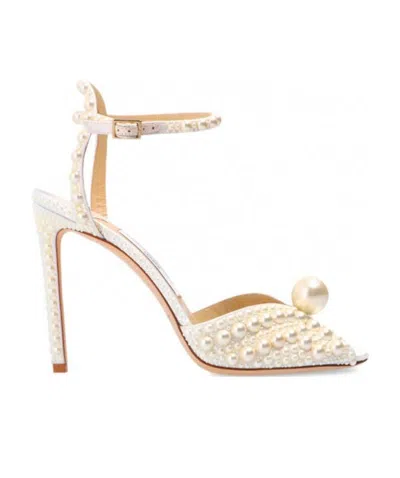 Jimmy Choo Sacora 100 Sandals In Nude