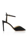 Jimmy Choo Sacora Satin Sandals In Black