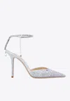 Jimmy Choo 'saeda' Rhinestone Embellished Satin Slingback Pumps In Ivory
