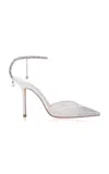 Jimmy Choo Saeda 100 Crystal Mesh Pump In White