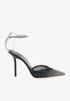 Jimmy Choo Saeda 100mm Crystal-embellished Sandals In Black