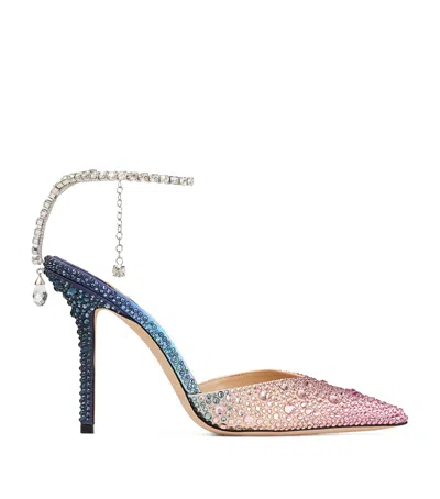 Jimmy Choo Saeda 100 Embellished Pumps In Pink