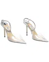 Jimmy Choo Saeda 100 Glitter Plexi & Leather Pump