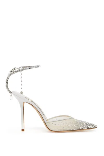 JIMMY CHOO SAEDA 100 PUMPS WITH CRYSTALS