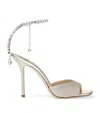 Jimmy Choo Saeda 100 Crystal-embellished Glitter Sandals