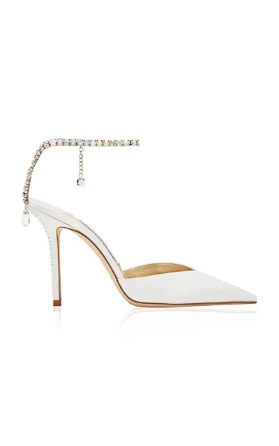 JIMMY CHOO SAEDA 100 SATIN PUMP