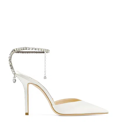 JIMMY CHOO SAEDA 100 SATIN PUMPS