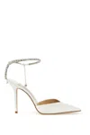 Jimmy Choo Women's Saeda 100 Embellished Pointed Toe Pumps In Ivory Crystal (white)