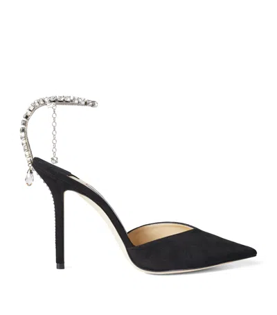 JIMMY CHOO SAEDA 100 SUEDE PUMPS