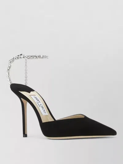 Jimmy Choo Saeda 100 Suede Pumps Slingback Strap In Animal Print