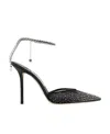Jimmy Choo Saeda 100mm Crystal-embellished Sandals In Black