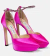Jimmy Choo Fuchsia Pink Gian Platform Pumps In Pink