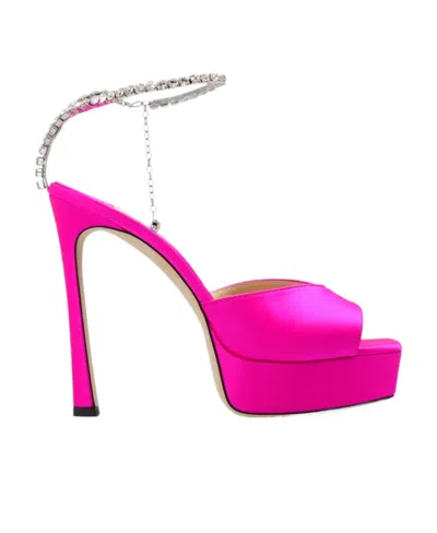 JIMMY CHOO JIMMY CHOO SAEDA EMBELLISHED PLATFORM SANDALS