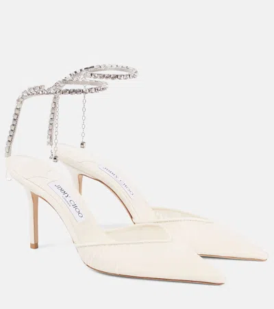 Jimmy Choo Saeda 100 Satin Pumps In Animal Print