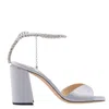 Jimmy Choo Blue Saeda Block Heel 85 Heeled Sandals