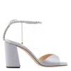 Jimmy Choo Blue Saeda Block Heel 85 Heeled Sandals In Blue