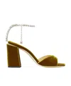 Jimmy Choo Saeda 100mm Sandals In Brown