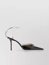 Jimmy Choo Saeda 100 Bbg Pump Glitter Platinum In Black