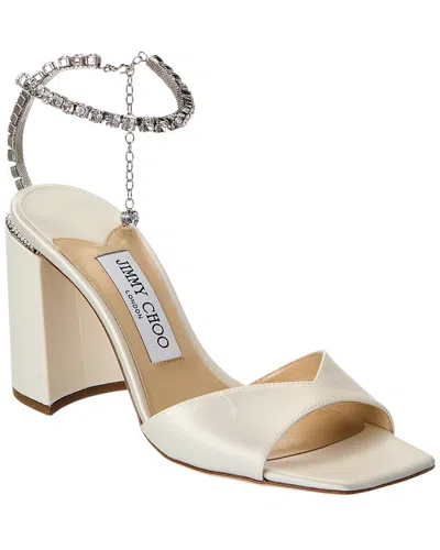 JIMMY CHOO SAEDA 85 SATIN SANDAL