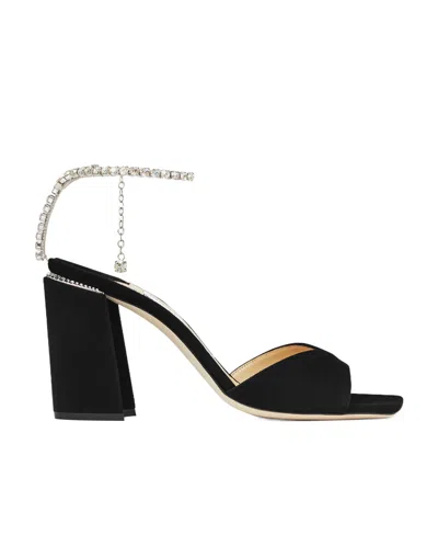 JIMMY CHOO JIMMY CHOO SAEDA EMBELLISHED HEELED SANDALS