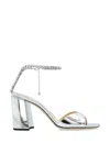 Jimmy Choo Saeda Sandal Block Heel 85 In White