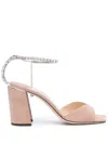 Jimmy Choo Saeda 85mm Suede Sandals In Brown