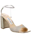 JIMMY CHOO JIMMY CHOO SAEDA BLOCK HEEL 85 GLITTER SANDAL