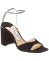 JIMMY CHOO SAEDA BLOCK HEEL 85 SUEDE SANDAL