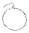 Jimmy Choo Saeda Crystal Anklet In Silver