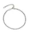 Jimmy Choo Saeda Crystal Embellished Anklet In Silber
