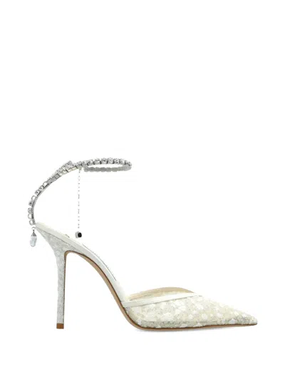 Jimmy Choo Saeda 100 Embellished Mesh Pumps In Multi