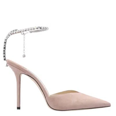 Jimmy Choo Saeda Crystal Embellishment Pumps In Neutral