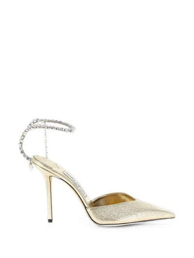 Jimmy Choo Saeda Crystal-chain Pumps In Multi