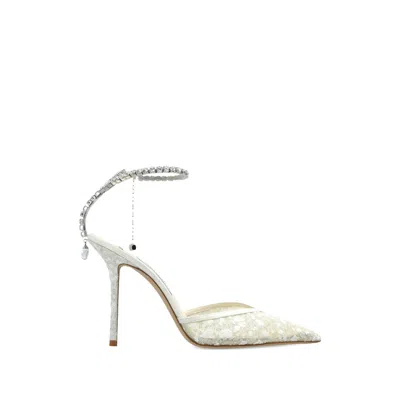 Jimmy Choo Saeda Crystal-embellished Pumps In White