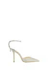 Jimmy Choo Platinum Glitter Saeda 100 Pumps