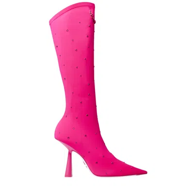 Jimmy Choo Sailor Moon Crystal Boot 100mm Calf Boots In Pink