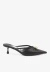 Jimmy Choo Sana 50 Satin Mules With Pearl