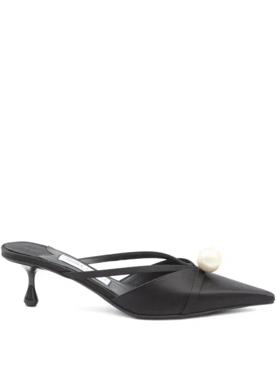 Jimmy Choo Sana Leather Mules In Black